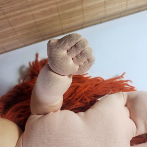 Cabbage Patch Kid Doll Poseable with Orange Yarn Hair Green Eyes 1978 1983 OAA - Picture 5 of 13